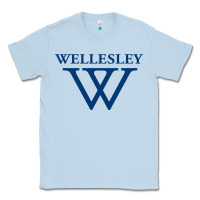 Dusty Blue Wellesley College Classic Tee - linhVisuals