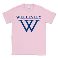 Bubblegum Pink Wellesley College Classic Tee - linhVisuals
