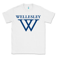 White Wellesley College Classic Tee - linhVisuals