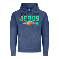 Vintage Denim y'all need jesus arrow lily flowers Vintage Hoodie - BarkalooDesign