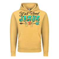 Vintage Mustard y'all need jesus arrow lily flowers Vintage Hoodie - BarkalooDesign