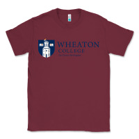 Burgundy Wheaton College Classic Tee - linhVisuals