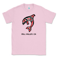 Bubblegum Pink mill valley, california native american orca killer whale raglan baseb Classic Tee - linhVisuals