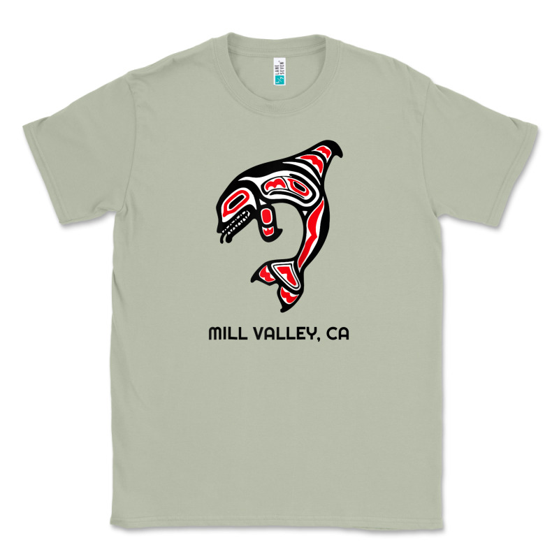 Mill Valley, California Native American Orca Killer Whale Raglan Baseb Classic Tee by linhVisuals | Teevron