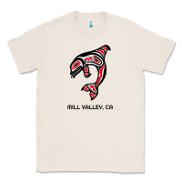 Mill Valley, California Native American Orca Killer Whale Raglan Baseb Classic Tee | Teevron