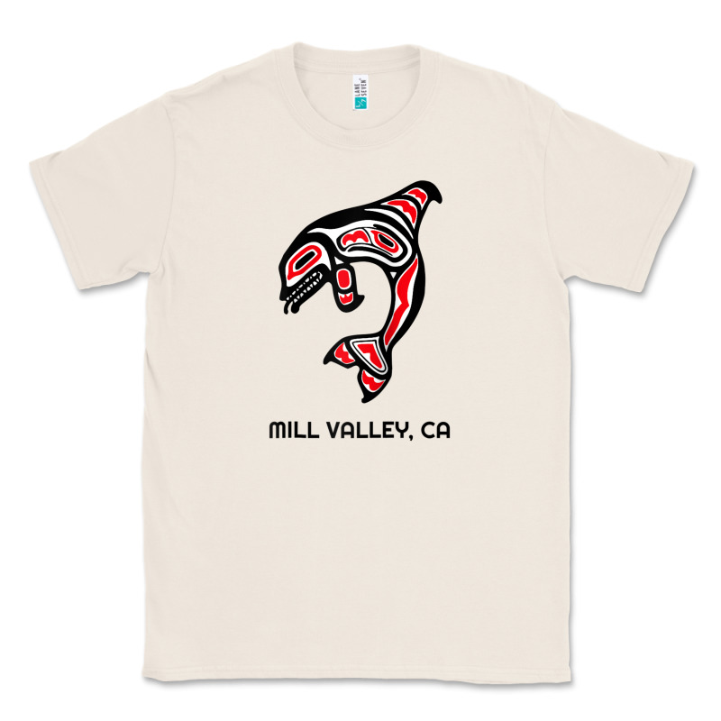Mill Valley, California Native American Orca Killer Whale Raglan Baseb Classic Tee by linhVisuals | Teevron