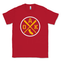 Red retro oakland baseball emblem vintage oak premium Classic Tee - linhVisuals