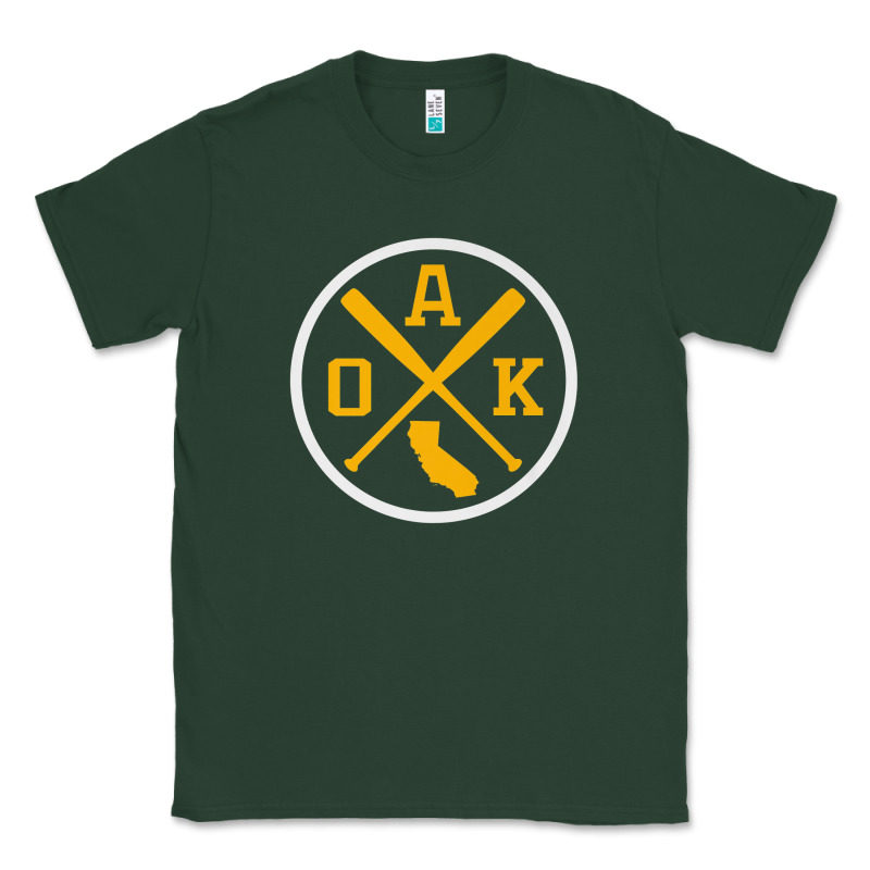 Retro Oakland Baseball Emblem Vintage Oak Premium Classic Tee by linhVisuals | Teevron