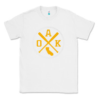 White retro oakland baseball emblem vintage oak premium Classic Tee - linhVisuals