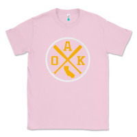 Bubblegum Pink retro oakland baseball emblem vintage oak premium Classic Tee - linhVisuals