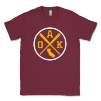 Burgundy retro oakland baseball emblem vintage oak premium Classic Tee - linhVisuals