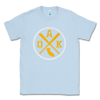 Dusty Blue retro oakland baseball emblem vintage oak premium Classic Tee - linhVisuals