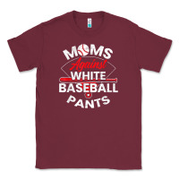 Burgundy moms against white baseball pants sport lover mothers day Classic Tee - linhVisuals