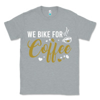 Heather Grey we bike for coffee t shirt Classic Tee - linhVisuals