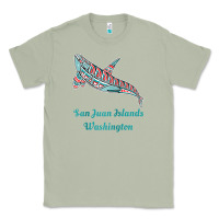 Matcha san juan islands upward orca killer whale native american raglan baseb Classic Tee - linhVisuals