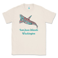 Natural san juan islands upward orca killer whale native american raglan baseb Classic Tee - linhVisuals