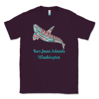 Plum san juan islands upward orca killer whale native american raglan baseb Classic Tee - linhVisuals