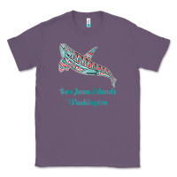 Lavender san juan islands upward orca killer whale native american raglan baseb Classic Tee - linhVisuals