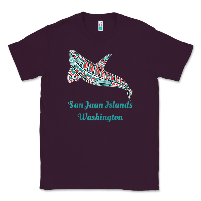 San Juan Islands Upward Orca Killer Whale Native American Raglan Baseb Classic Tee by linhVisuals | Teevron
