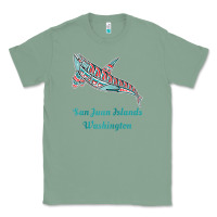 Sage san juan islands upward orca killer whale native american raglan baseb Classic Tee - linhVisuals
