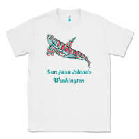 White san juan islands upward orca killer whale native american raglan baseb Classic Tee - linhVisuals
