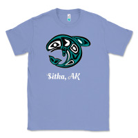 Colony Blue sitka alaska native american tribal orca killer whale raglan baseball Classic Tee - linhVisuals