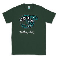 Sports Green sitka alaska native american tribal orca killer whale raglan baseball Classic Tee - linhVisuals