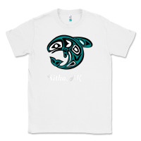 White sitka alaska native american tribal orca killer whale raglan baseball Classic Tee - linhVisuals