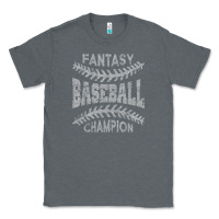 Charcoal Heather fantasy baseball champion distressed Classic Tee - linhVisuals