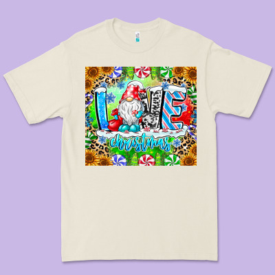 Love Christmas Gnome Premium Tee Designed By Cowhidedigitalart