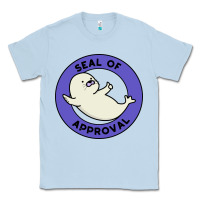 Dusty Blue seal of approval baby art Classic Tee - linhVisuals