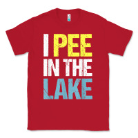 Red i pee in the lake funny summer vacation t shirt Classic Tee - linhVisuals