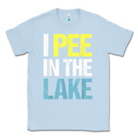 Dusty Blue i pee in the lake funny summer vacation t shirt Classic Tee - linhVisuals