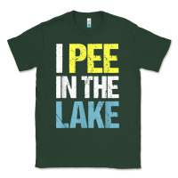 Sports Green i pee in the lake funny summer vacation t shirt Classic Tee - linhVisuals
