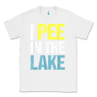 White i pee in the lake funny summer vacation t shirt Classic Tee - linhVisuals