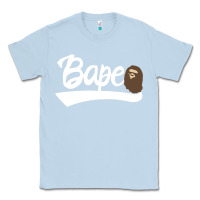 Dusty Blue bape text Classic Tee - linhVisuals