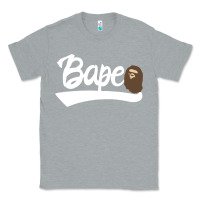 Heather Grey bape text Classic Tee - linhVisuals