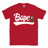 Red bape text Classic Tee - linhVisuals