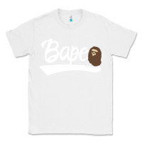 White bape text Classic Tee - linhVisuals