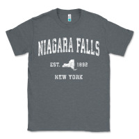 Charcoal Heather niagara falls new york ny vintage athletic sports design t shirt Classic Tee - linhVisuals
