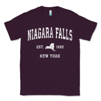 Niagara Falls New York Ny Vintage Athletic Sports Design T Shirt Classic Tee | Teevron