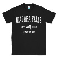 Black niagara falls new york ny vintage athletic sports design t shirt Classic Tee - linhVisuals