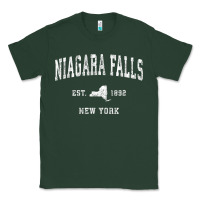 Sports Green niagara falls new york ny vintage athletic sports design t shirt Classic Tee - linhVisuals
