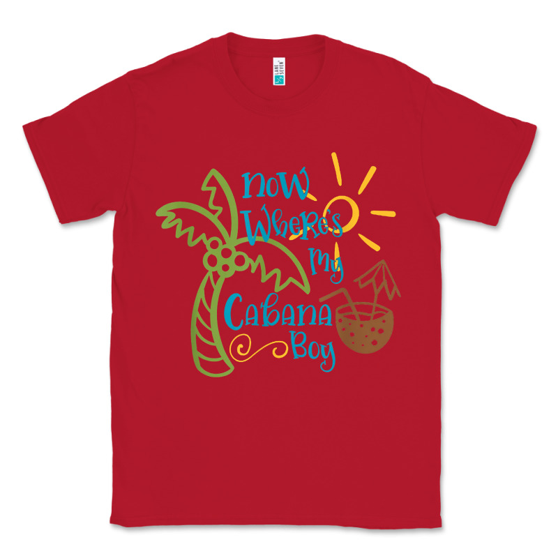 Now Where's My Cabana Boy, Beach Palm Tree Coconut T Shirt Classic Tee by linhVisuals | Teevron