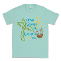 Seafoam now where's my cabana boy, beach palm tree coconut t shirt Classic Tee - linhVisuals
