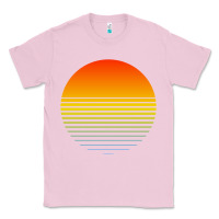 Bubblegum Pink retro sunset Classic Tee - linhVisuals