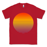 Red retro sunset Classic Tee - linhVisuals