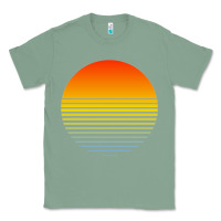 Sage retro sunset Classic Tee - linhVisuals