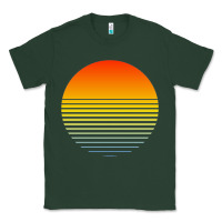 Sports Green retro sunset Classic Tee - linhVisuals