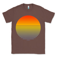 Chestnut retro sunset Classic Tee - linhVisuals